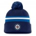 Шапка с помпоном Winnipeg Jets Fanatics Navy Authentic Pro Rink