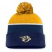 Шапка с помпоном Nashville Predators Fanatics Navy Authentic Pro Rink