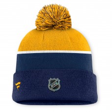 Шапка с помпоном Nashville Predators Fanatics Navy Authentic Pro Rink