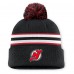 Шапка с помпоном New Jersey Devils Fanatics Black Authentic Pro Rink