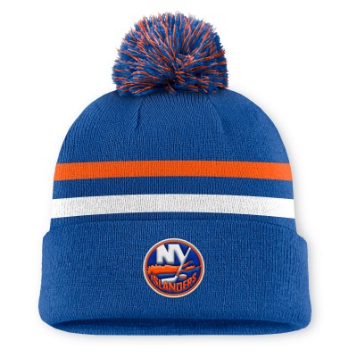 Шапка с помпоном New York Islanders Fanatics Royal Authentic Pro Rink
