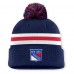 Шапка с помпоном New York Rangers Fanatics Navy Authentic Pro Rink Шапка с помпоном New York Rangers Fanatics Navy Authentic Pro Rink