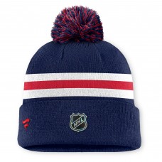 Шапка с помпоном New York Rangers Fanatics Navy Authentic Pro Rink Шапка с помпоном New York Rangers Fanatics Navy Authentic Pro Rink