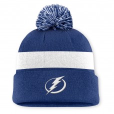 Шапка с помпоном Tampa Bay Lightning Fanatics Blue Authentic Pro Rink