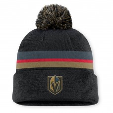 Шапка с помпоном Vegas Golden Knights Fanatics Charcoal Authentic Pro Rink