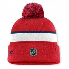 Шапка с помпоном Washington Capitals Fanatics Red Authentic Pro Rink