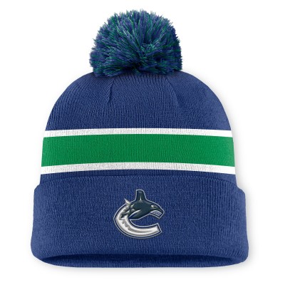 Шапка с помпоном Vancouver Canucks Fanatics Blue Authentic Pro Rink