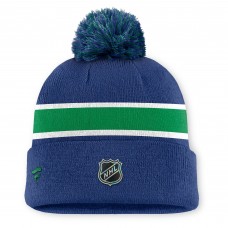 Шапка с помпоном Vancouver Canucks Fanatics Blue Authentic Pro Rink