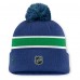 Шапка с помпоном Vancouver Canucks Fanatics Blue Authentic Pro Rink
