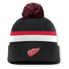 Шапка с помпоном Detroit Red Wings Fanatics Black Authentic Pro Rink Шапка с помпоном Detroit Red Wings Fanatics Black Authentic Pro Rink