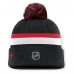 Шапка с помпоном Detroit Red Wings Fanatics Black Authentic Pro Rink