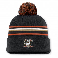 Шапка с помпоном Anaheim Ducks Fanatics Black Authentic Pro Rink