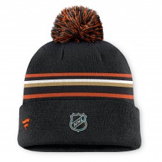Шапка с помпоном Anaheim Ducks Fanatics Black Authentic Pro Rink