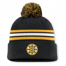 Шапка с помпоном Boston Bruins Fanatics Black Authentic Pro Rink