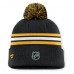 Шапка с помпоном Boston Bruins Fanatics Black Authentic Pro Rink
