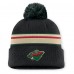 Шапка с помпоном Minnesota Wild Fanatics Black Authentic Pro Rink