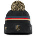 Женская шапка с помпоном Vegas Golden Knights Fanatics Black Authentic Pro Rink Cuffed