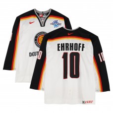 Christian Ehrhoff Team Germany Fanatics Authentic Game-Used #10 White Nike Jersey from the 2004 World Cup of Hockey