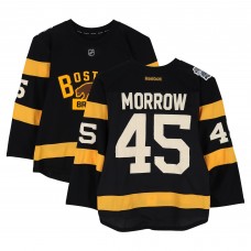 Joe Morrow Boston Bruins Fanatics Authentic Practice-Used #45 Black Reebok Jersey vs. Montreal Canadiens on January 1, 2016 - NHL Winter Classic - Worn During Warm-Ups