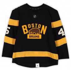 Joe Morrow Boston Bruins Fanatics Authentic Practice-Used #45 Black Reebok Jersey vs. Montreal Canadiens on January 1, 2016 - NHL Winter Classic - Worn During Warm-Ups