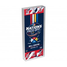Highland Mint 2025 4 Nations Face-Off Montreal Ticket 2.5 x 6 3D Acrylic Blockart