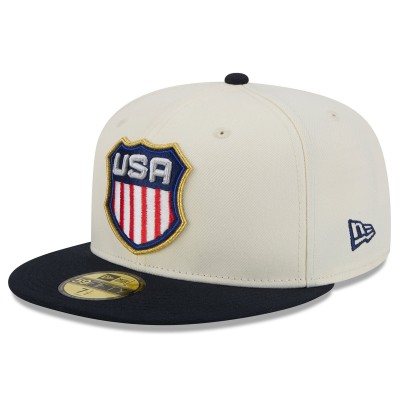 Бейсболка USA New Era 2025 4 Nations Face-Off 59FIFTY Fitted - White/Navy