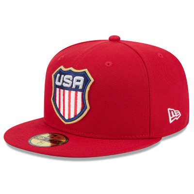 Бейсболка USA New Era 2025 4 Nations Face-Off 59FIFTY Fitted - Red