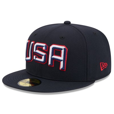 Бейсболка USA New Era 2025 4 Nations Face-Off 59FIFTY Fitted - Navy
