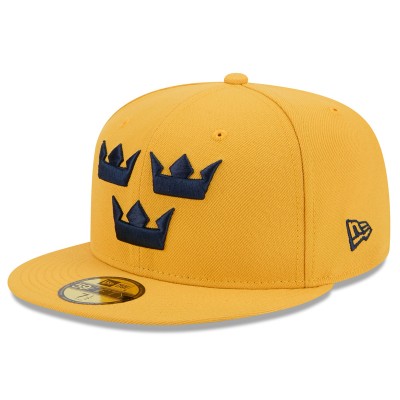 Бейсболка Sweden New Era 2025 4 Nations Face-Off 59FIFTY Fitted - Gold