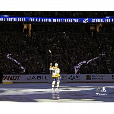 Steven Stamkos Nashville Predators Unsigned Fanatics Authentic Return to Tampa Bay Saluting the Crowd Photograph