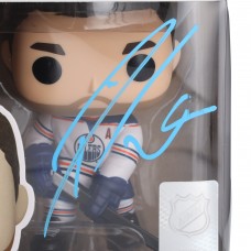 Leon Draisaitl Edmonton Oilers Autographed Fanatics Authentic White Jersey Funko Pop! Vinyl Figure