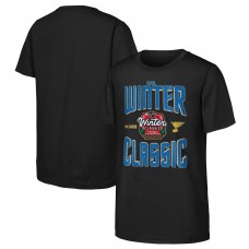 Подростковая St. Louis Blues Black 2025 NHL Winter Classic Game Day T-Shirt