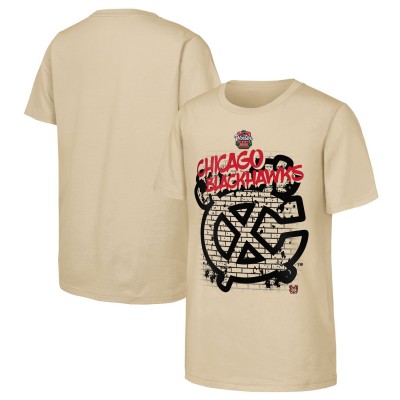 Футболка Youth Chicago Blackhawks Tan 2025 NHL Winter Classic Street Art