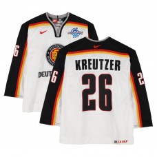 Daniel Kreutzer Team Germany Fanatics Authentic Game-Used #26 White Nike Jersey from the 2004 World Cup of Hockey