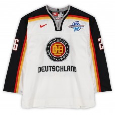 Daniel Kreutzer Team Germany Fanatics Authentic Game-Used #26 White Nike Jersey from the 2004 World Cup of Hockey