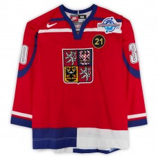 Jiří Dopita Team Czech Republic Fanatics Authentic Game-Used #30 Red Nike Jersey from the 2004 World Cup of Hockey