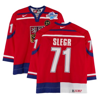 Jiří Šlégr Team Czech Republic Fanatics Authentic Game-Used #71 Red Nike Jersey from the 2004 World Cup of Hockey