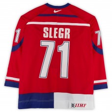 Jiří Šlégr Team Czech Republic Fanatics Authentic Game-Used #71 Red Nike Jersey from the 2004 World Cup of Hockey