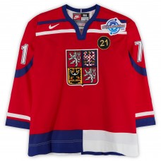 Jiří Šlégr Team Czech Republic Fanatics Authentic Game-Used #71 Red Nike Jersey from the 2004 World Cup of Hockey