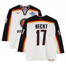 Jochen Hecht Team Germany Fanatics Authentic Game-Used #17 White Nike Jersey from the 2004 World Cup of Hockey