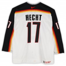 Jochen Hecht Team Germany Fanatics Authentic Game-Used #17 White Nike Jersey from the 2004 World Cup of Hockey