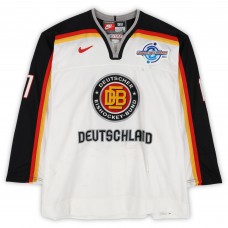 Jochen Hecht Team Germany Fanatics Authentic Game-Used #17 White Nike Jersey from the 2004 World Cup of Hockey