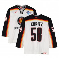 Lasse Kopitz Team Germany Fanatics Authentic Game-Used #58 White Nike Jersey from the 2004 World Cup of Hockey