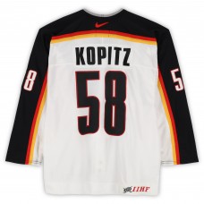 Lasse Kopitz Team Germany Fanatics Authentic Game-Used #58 White Nike Jersey from the 2004 World Cup of Hockey