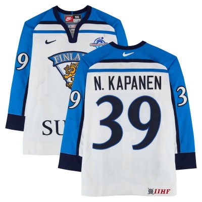 Niko Kapanen Team Finland Fanatics Authentic Game-Used #39 White Nike Jersey from the 2004 World Cup of Hockey
