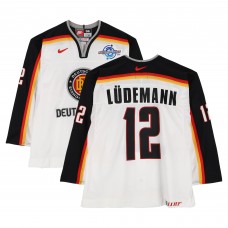 Mirko Ludemann Team Germany Fanatics Authentic Game-Used #12 White Nike Jersey from the 2004 World Cup of Hockey