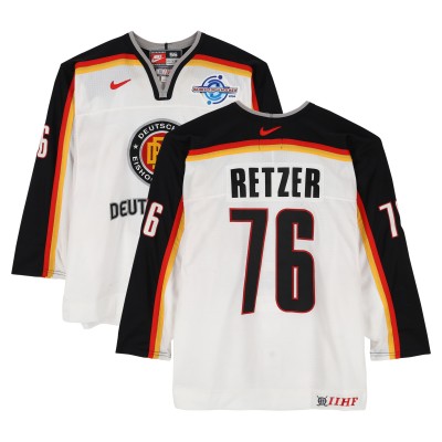 Stephan Retzer Team Germany Fanatics Authentic Game-Used #76 White Nike Jersey from the 2004 World Cup of Hockey