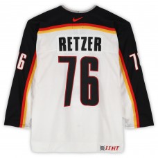 Stephan Retzer Team Germany Fanatics Authentic Game-Used #76 White Nike Jersey from the 2004 World Cup of Hockey