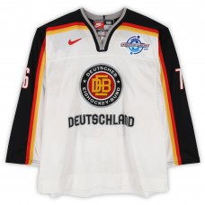 Stephan Retzer Team Germany Fanatics Authentic Game-Used #76 White Nike Jersey from the 2004 World Cup of Hockey