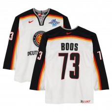 Tino Boos Team Germany Fanatics Authentic Game-Used #73 White Nike Jersey from the 2004 World Cup of Hockey